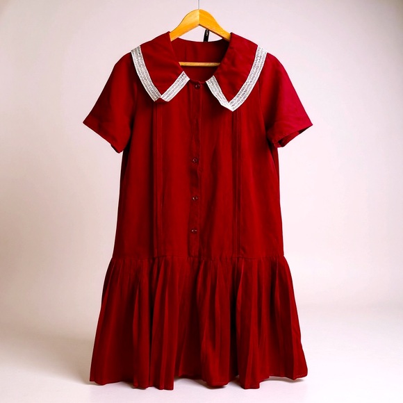 Vintage Dresses & Skirts - Vintage Peter Pan Collar Dress